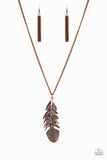 Paparazzi Necklace - Free Bird - Copper