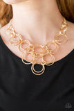 Paparazzi Necklace - Ringing Off The Hook- Gold