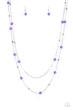 Paparazzi Necklace - Beach Party Pageant - Purple