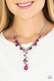 Paparazzi Necklace - Crystal Couture - Purple