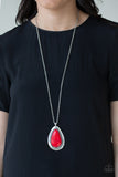 Paparazzi Necklace - BADLAND To The Bone - Red
