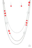 Paparazzi Necklace - Pretty Pop-tastic! - Red