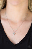 Paparazzi Necklace - Key Figure - White