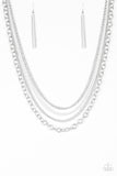 Paparazzi Necklace - Intensely Industrial - White