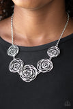 Paparazzi Necklace - Rosy Rosette - Silver
