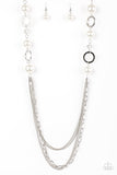 Paparazzi Necklace - Its About SHOWTIME! - White