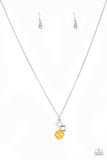 Paparazzi Necklace - Stylishly Square - Yellow