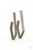 Paparazzi Earring - Geo Grand - Brass