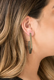 Paparazzi Earring - Geo Grand - Brass