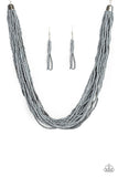 Paparazzi Necklace - The Show Must CONGO On! - Silver