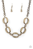 Paparazzi Necklace - Boss Boulevard - Brass