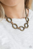 Paparazzi Necklace - Boss Boulevard - Brass