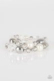 Paparazzi Bracelet - Downtown Dazzle - White