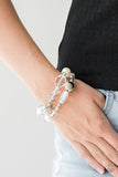 Paparazzi Bracelet - Downtown Dazzle - White