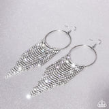 Paparazzi Earring PREORDER - Streamlined Shimmer - White