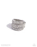 Paparazzi Ring - The Millionaires Club - White Blockbuster