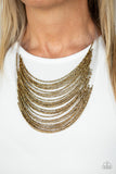 Paparazzi Necklace - Catwalk Queen - Brass