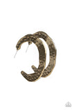 Paparazzi Earring - The HOOP Up - Brass