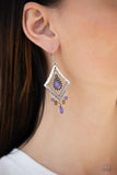 Paparazzi Earring - Southern Sunsets - Purple