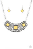 Paparazzi Necklace - Feeling Inde-PENDANT - Yellow