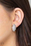 Paparazzi Earring - Revenue Avenue - White Clip-On