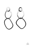 Paparazzi Earring - Twisted Trio - Black