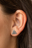 Paparazzi Earring - Pyramid Paradise - Silver