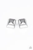 Paparazzi Earring - Stellar Square - Silver