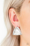 Paparazzi Earring - Exalted Elegance - White