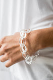 Paparazzi Bracelet - Ice Ice Baby - White