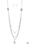 Paparazzi Necklace - Dare To Dazzle - Silver Lanyard