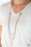 Paparazzi Necklace - Dare To Dazzle - Silver Lanyard