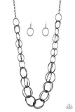 Paparazzi Necklace - Elegantly Ensnared - Black