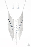 Paparazzi Necklace - First Class Fringe - Blue