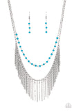 Paparazzi Necklace - Fierce In Fringe - Blue