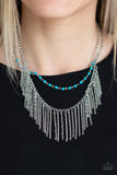 Paparazzi Necklace - Fierce In Fringe - Blue