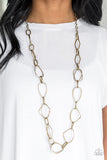 Paparazzi Necklace - Attitude Adjustment - Brass