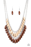 Paparazzi Necklace - Beaded Boardwalk - Brown