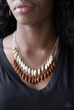 Paparazzi Necklace - Beaded Boardwalk - Brown