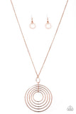 Paparazzi Necklace - Running Circles In My Mind - Rose Gold
