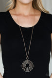 Paparazzi Necklace - Running Circles In My Mind - Rose Gold
