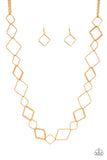 Paparazzi Necklace - Backed Into A Corner - Gold