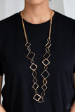 Paparazzi Necklace - Backed Into A Corner - Gold