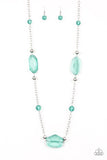 Paparazzi Necklace - Crystal Charm - Green