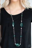 Paparazzi Necklace - Crystal Charm - Green