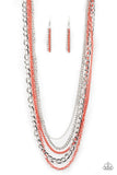 Paparazzi Necklace - Industrial Vibrance - Orange