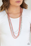 Paparazzi Necklace - Industrial Vibrance - Orange