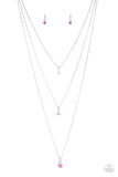 Paparazzi Necklace - Crystal Chic - Pink