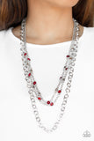 Paparazzi Necklace - Metro Mixer - Red