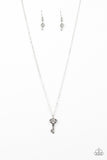 Paparazzi Necklace - Lock Up Your Valuables - White